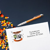 Frankenstein Mummy Grim Reaper Spooky Halloween Etiket