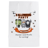 Frankenstein Mummy Grim Reaper Spooky Halloween Medium Cadeauzakje (Achterkant)