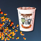 Frankenstein Mummy Grim Reaper Spooky Halloween Papieren Bekers