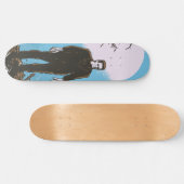 Frankenstein onder de maan - blauw persoonlijk skateboard (Horizontaal)