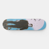 Frankenstein onder de maan - blauw persoonlijk skateboard (Horizontaal)