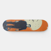 Frankenstein onder de maan - oranje persoonlijk skateboard (Horizontaal)