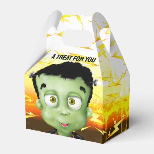 Frankenstein Peek Een Boo Monster Kinder Partij Bedankdoosjes (Achterkant)