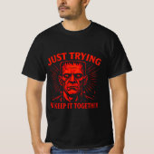 Frankenstein probeert het bij elkaar te houden V2 T-shirt (Voorkant)