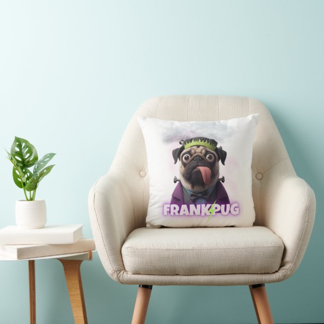 Frankenstein Pug Pillow Kussen (Stoel)
