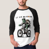 Frankenstein rijdt naar Halloween T-shirt (Voorkant)