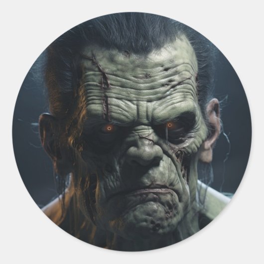 Frankenstein Ronde Sticker (Voorkant)