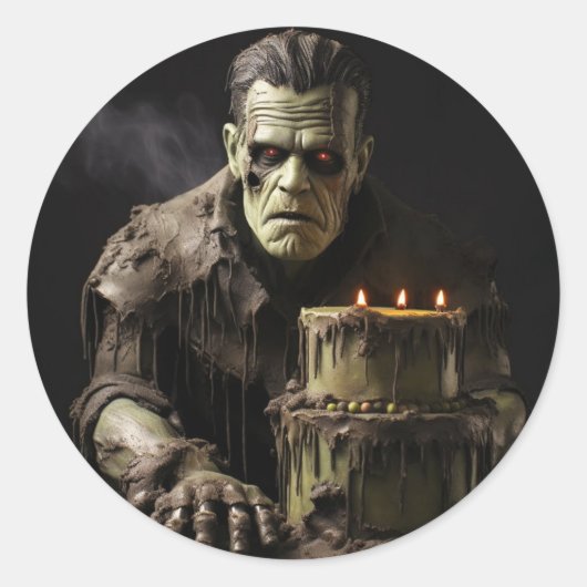 Frankenstein Ronde Sticker (Voorkant)