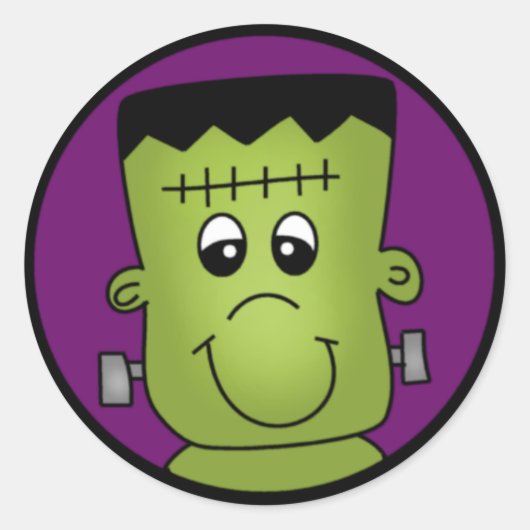 Frankenstein Ronde Sticker (Voorkant)