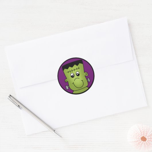 Frankenstein Ronde Sticker (Envelop)
