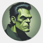 Frankenstein ronde stickers (Voorkant)