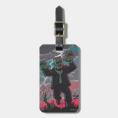 frankenstein schepsel in storm bagagelabel (Voorkant verticaal)