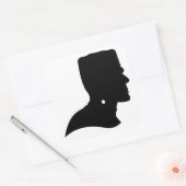 FRANKENSTEIN SILHOUETTE VIERKANTE STICKER (Envelop)