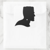 FRANKENSTEIN SILHOUETTE VIERKANTE STICKER (Tas)