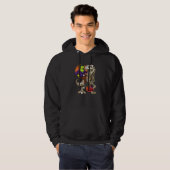 Frankenstein Skeleton T Rex Halloween Dinosaur Kin Hoodie (Voorkant volledig)
