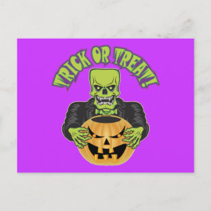Frankenstein Skull Briefkaart