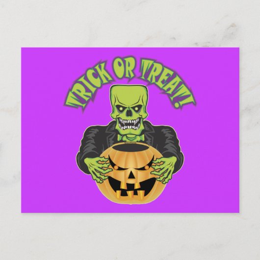 Frankenstein Skull Briefkaart (Voorkant)