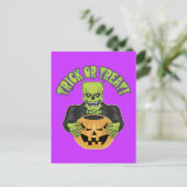 Frankenstein Skull Briefkaart (Staand voorkant)