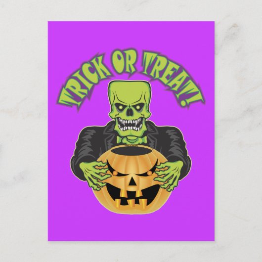 Frankenstein Skull Briefkaart (Voorkant)