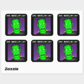Frankenstein Sleutelhangers & Flair Vierkante Sticker (Vel)