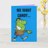 Frankenstein Snoep Monster Kaart (Gele Bloem)