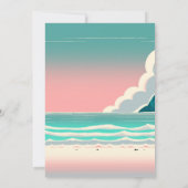 Frankenstein Summerween Beach Party Retro Dansen Kaart (Achterkant)