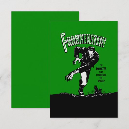 Frankenstein - Uitnodigingen / RSVP (Voorkant / Achterkant)