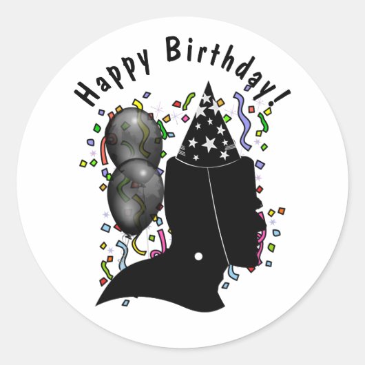 Frankenstein Verjaardag Ronde Sticker (Voorkant)