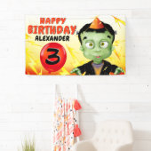 Frankenstein verjaardagsfeestje spandoek (Insitu)