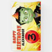 Frankenstein verjaardagsfeestje spandoek (Verticaal)