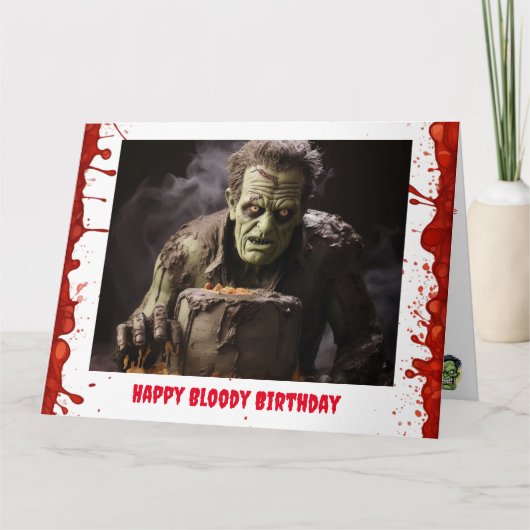 Frankenstein Verjaardagskaart Kaart (Voorkant)