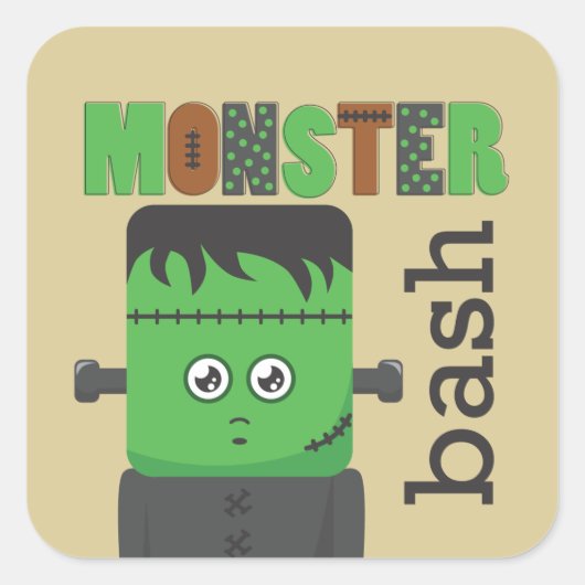 Frankenstein Vierkante Sticker (Voorkant)