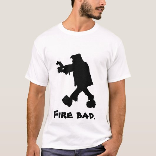 Frankenstein Vuur slecht. T-shirt (Voorkant)