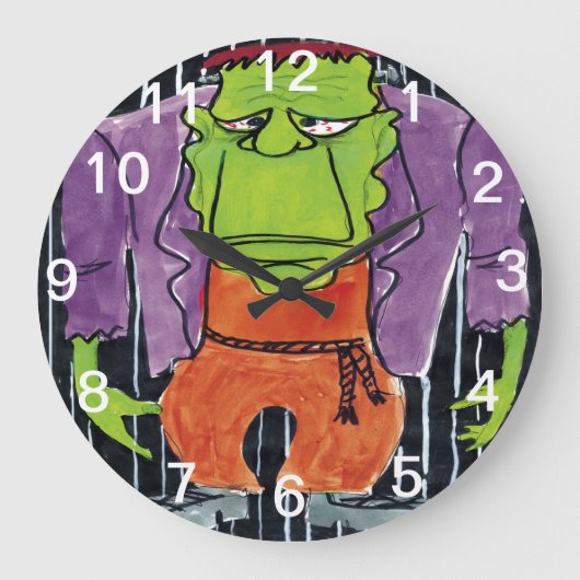 Frankenstein Wall Clock Grote Klok (Voorkant)