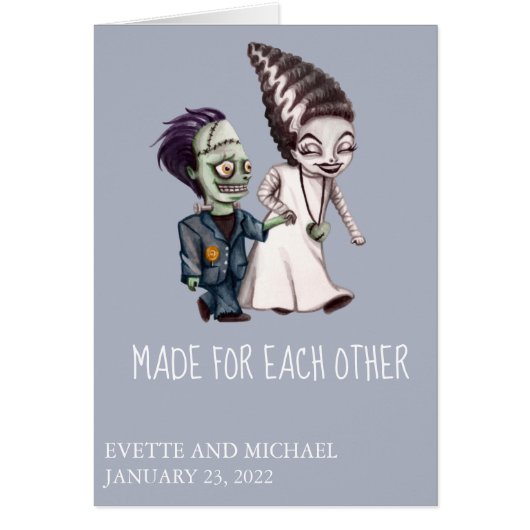 Frankenstein Wedding Gefeliciteerd Halloween (Voorkant)