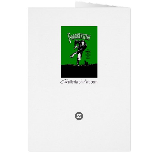 Frankenstein - Wenskaart / Halloween (Achterkant)