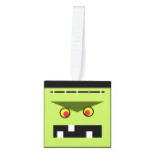 Frankenstein Wooden Cube Halloween Ornament (Voorkant)