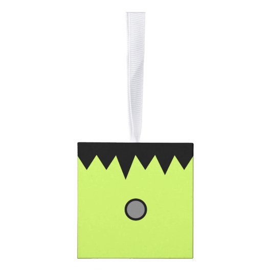 Frankenstein Wooden Cube Halloween Ornament (Rechts)