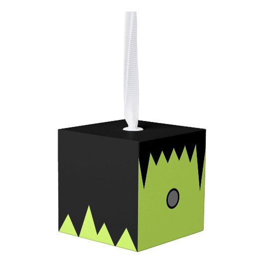 Frankenstein Wooden Cube Halloween Ornament (Achter hoekig)
