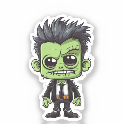 Frankenstein Zombie Sticker (Voorkant)