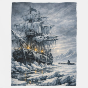 Frankensteins Arctische Jacht van BurnsInHell Fleece Deken