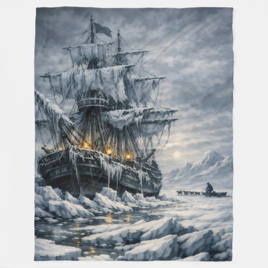 Frankensteins Arctische Jacht van BurnsInHell Fleece Deken (Voorkant)
