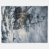 Frankensteins Arctische Jacht van BurnsInHell Fleece Deken (Voorkant (Horizontaal))