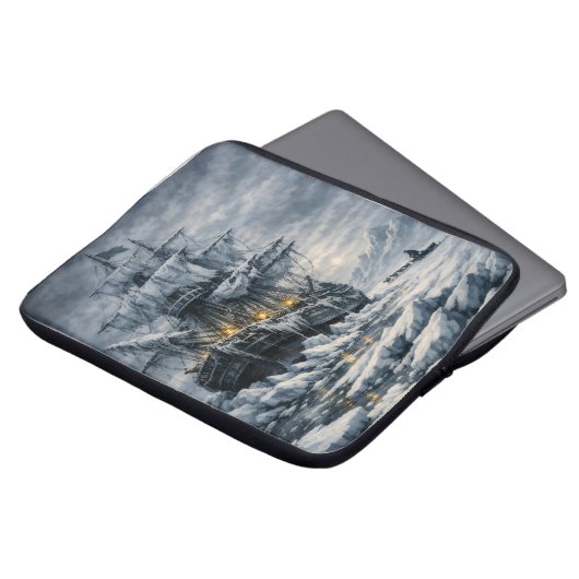 Frankensteins Arctische Jacht van BurnsInHell Laptop Sleeve (Voorkant top)