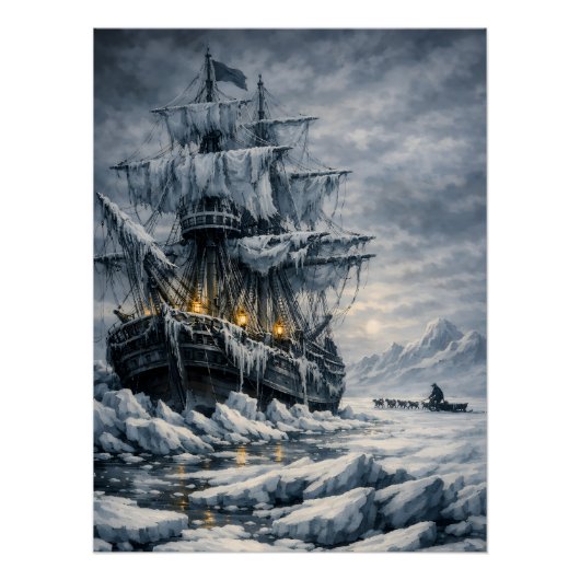 Frankensteins Arctische Jacht van BurnsInHell Perfect Poster (Voorkant)
