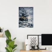 Frankensteins Arctische Jacht van BurnsInHell Poster (Thuiskantoor)
