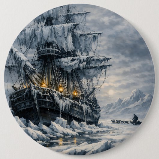 Frankensteins Arctische Jacht van BurnsInHell Ronde Button 6,0 Cm (Voorkant)
