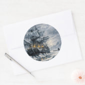 Frankensteins Arctische Jacht van BurnsInHell Ronde Sticker (Envelop)