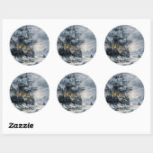 Frankensteins Arctische Jacht van BurnsInHell Ronde Sticker (Vel)