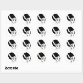 Frankenstein's Bride Monster Halloween Kostuum 1 Ronde Sticker (Vel)